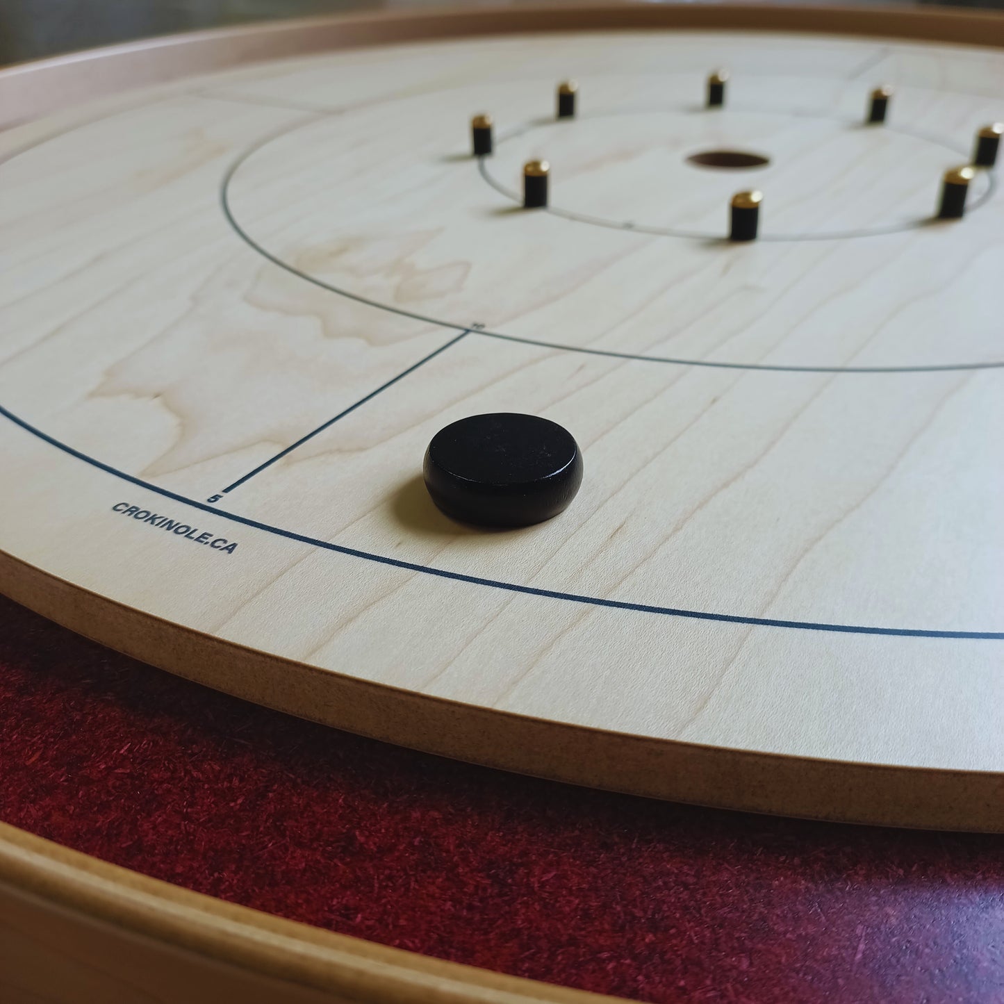 13 Black Crokinole Discs (Half Set)