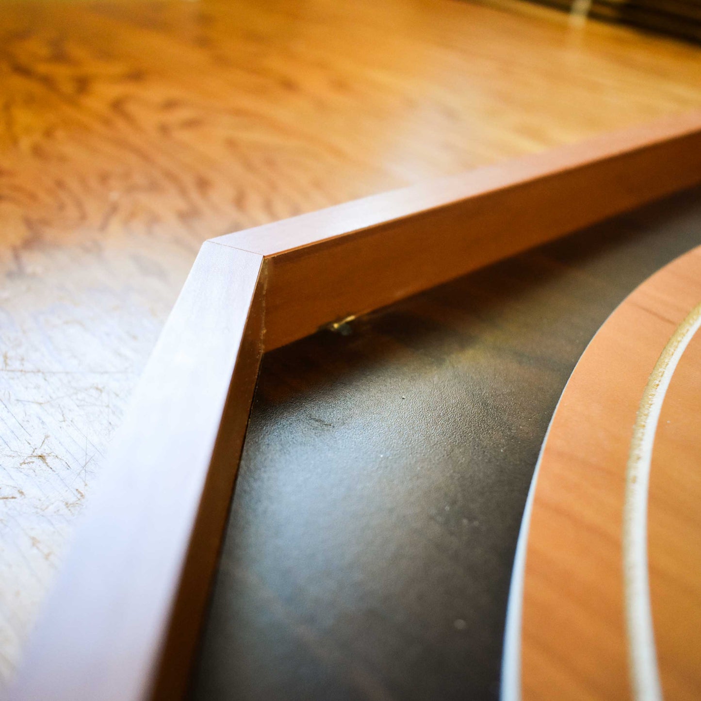 Crokinole Board For Beginners - Cherry & Walnut Melamine - Traditional Crokinole Board Game Set