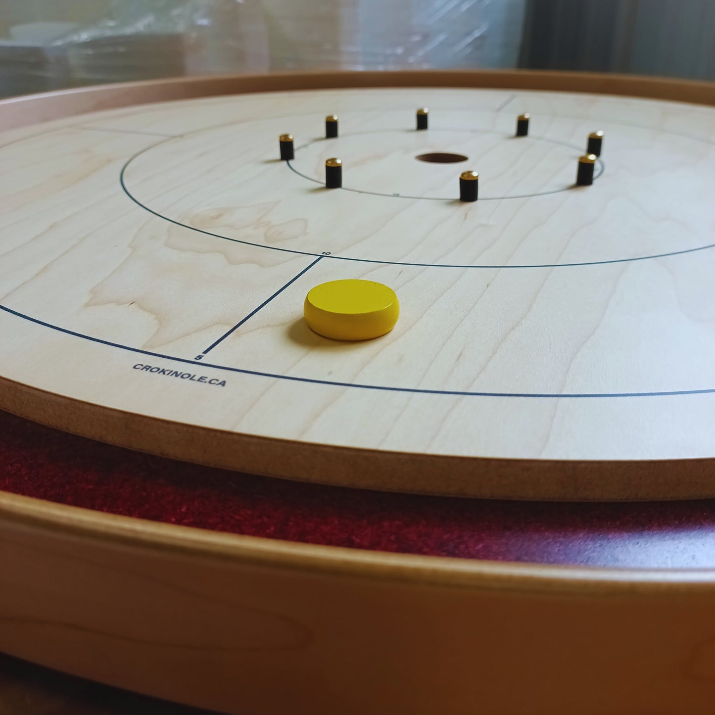 13 Yellow Crokinole Discs (Half Set)
