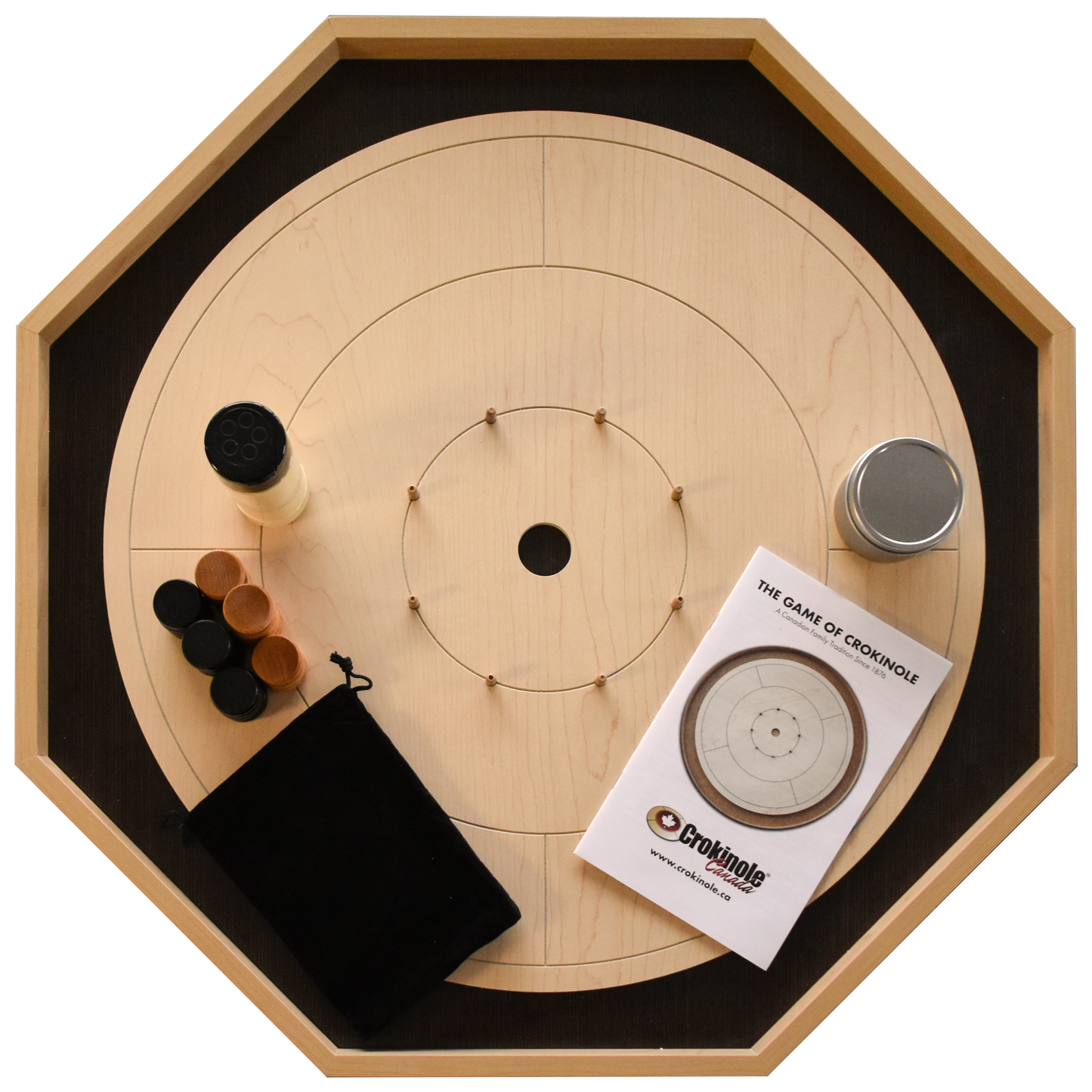 Crokinole Board For Beginners - Traditional Style Crokinole Board Game Set