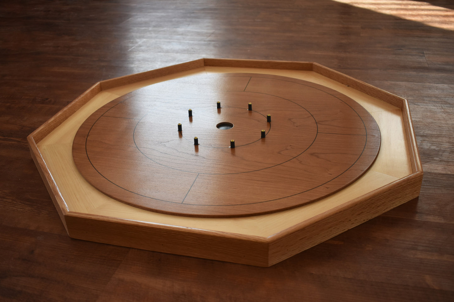 Cherry Hill Blossom - Large Traditional Crokinole Board Game Set