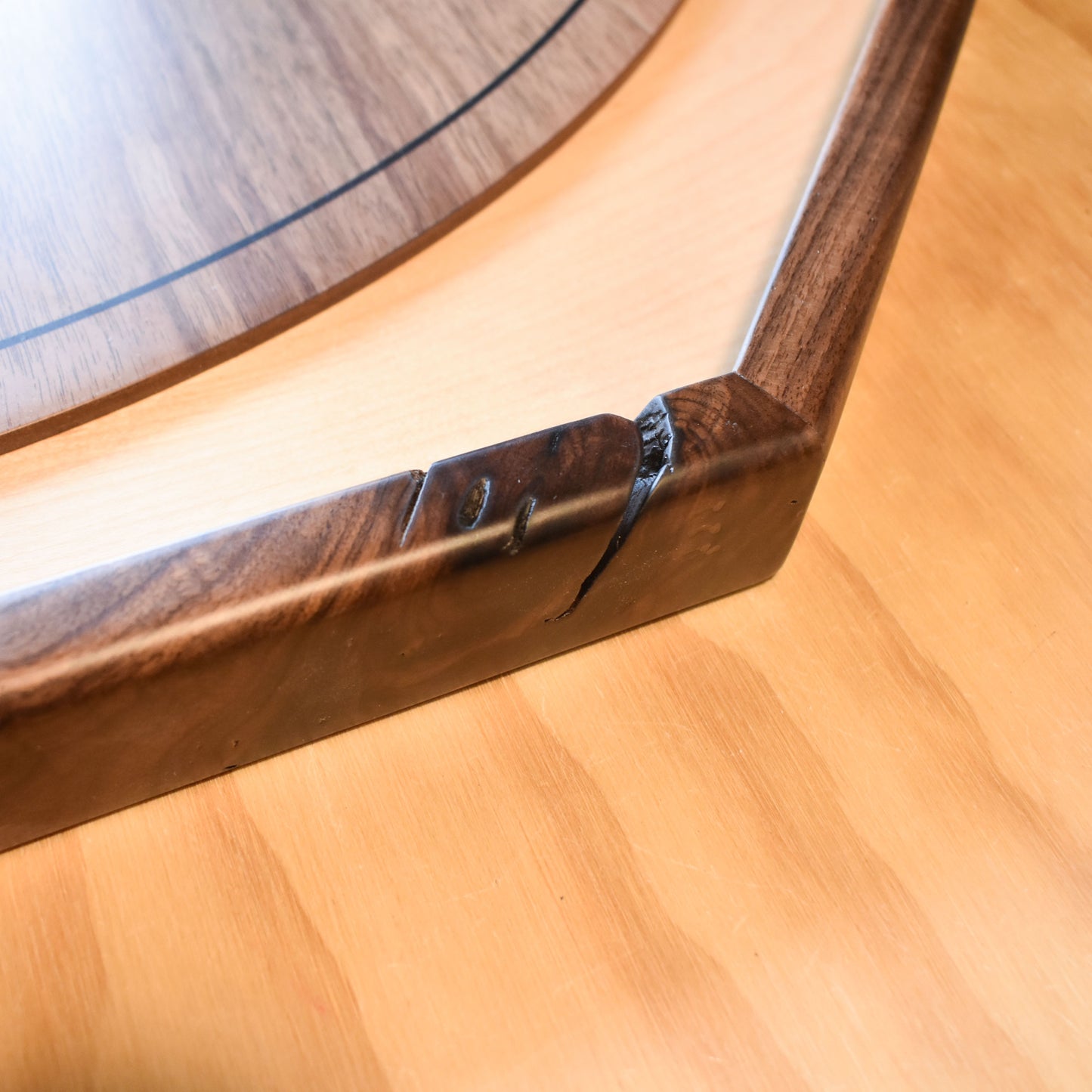 The Walnut Grove - Traditional Octagon Crokinole Board Game Set
