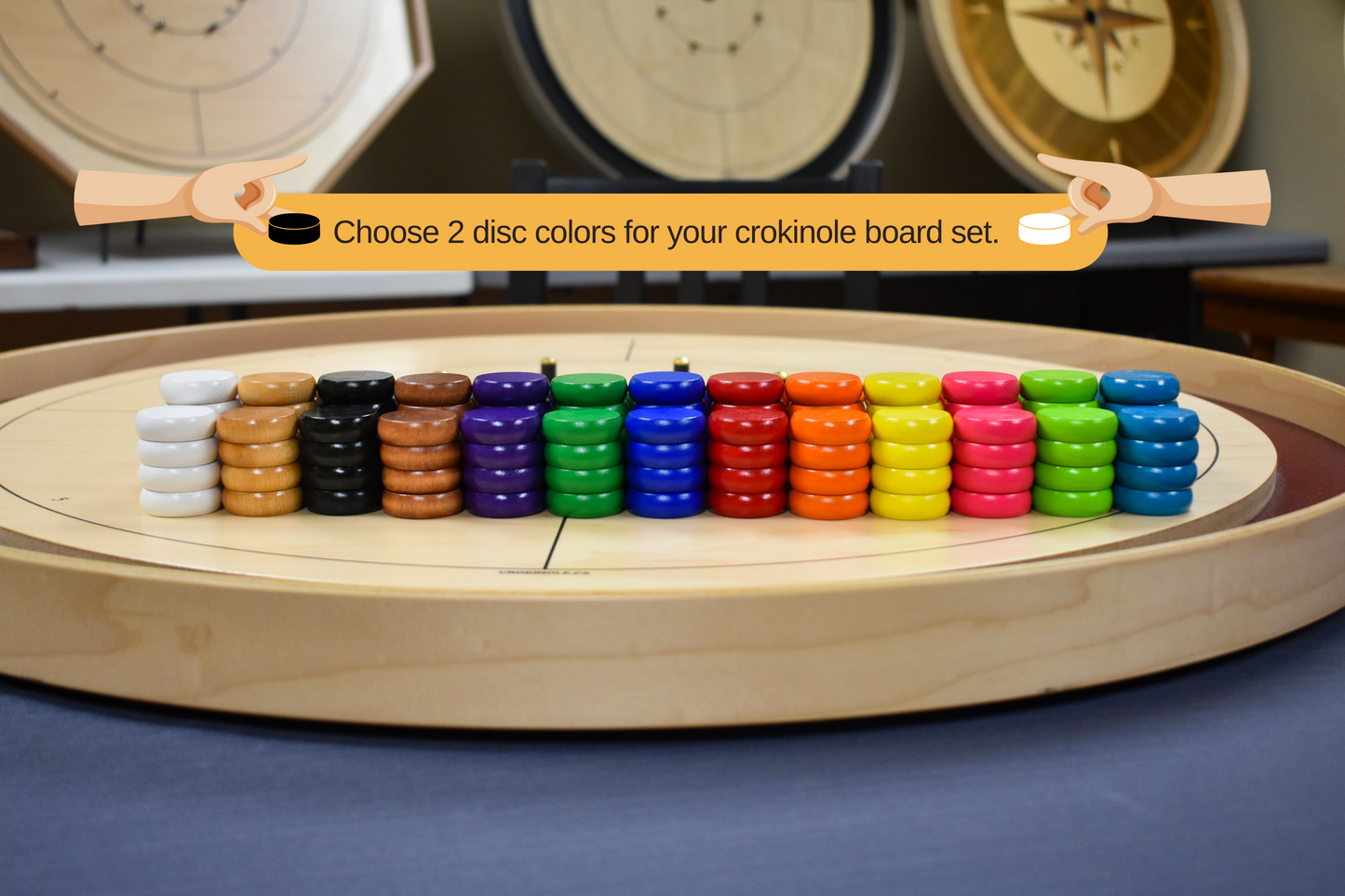 The Blue Giant - Solid Oak Hardwood Playing Surface Crokinole Board