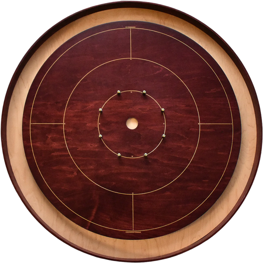The Red Maple - Tournament Style Crokinole Board Game Set (Meets NCA Standards)