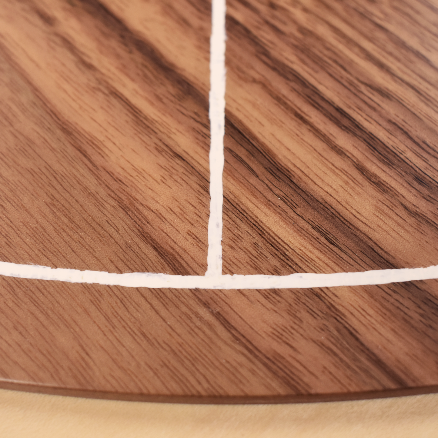 The Walnut Gold Standard (White Lines) - Traditional Octagon Crokinole Board Game Set