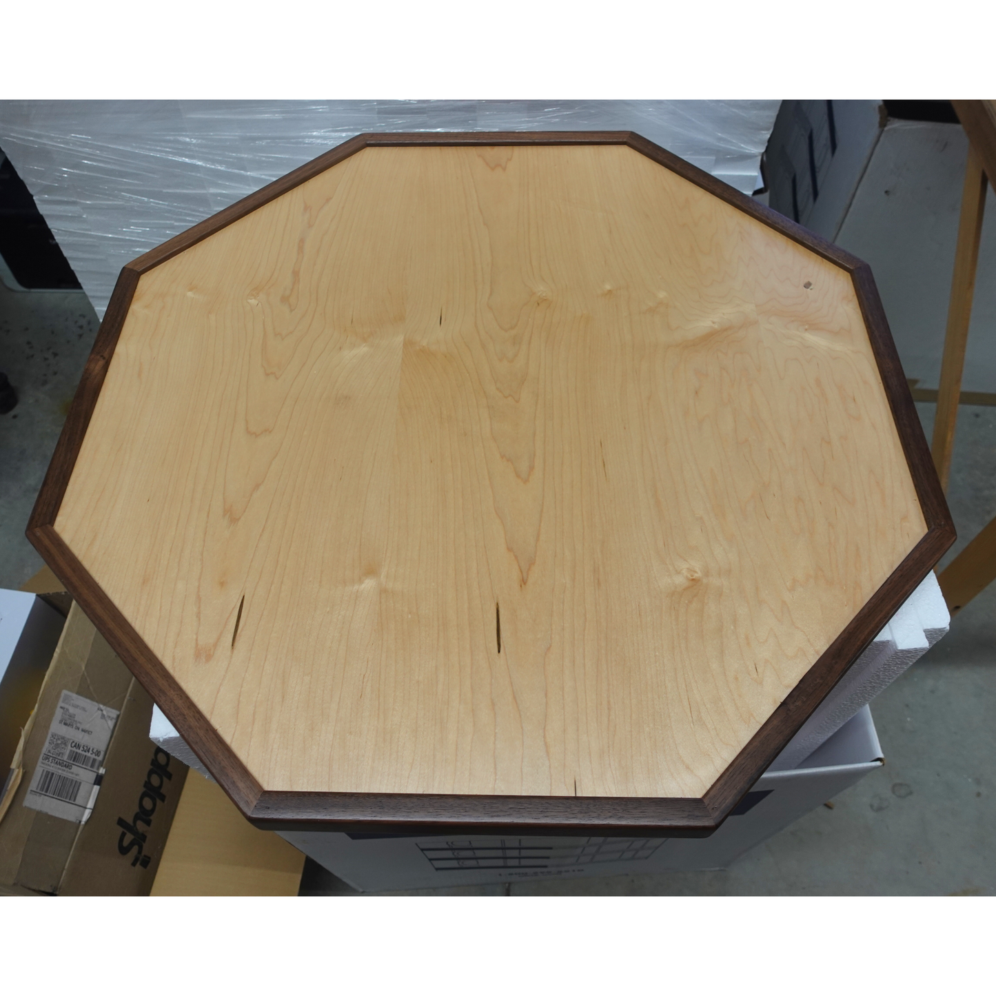 The Walnut Grove - Traditional Octagon Crokinole Board Game Set