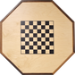 The Walnut Gold Standard (Black Lines) - Traditional Octagon Crokinole Board Game Set