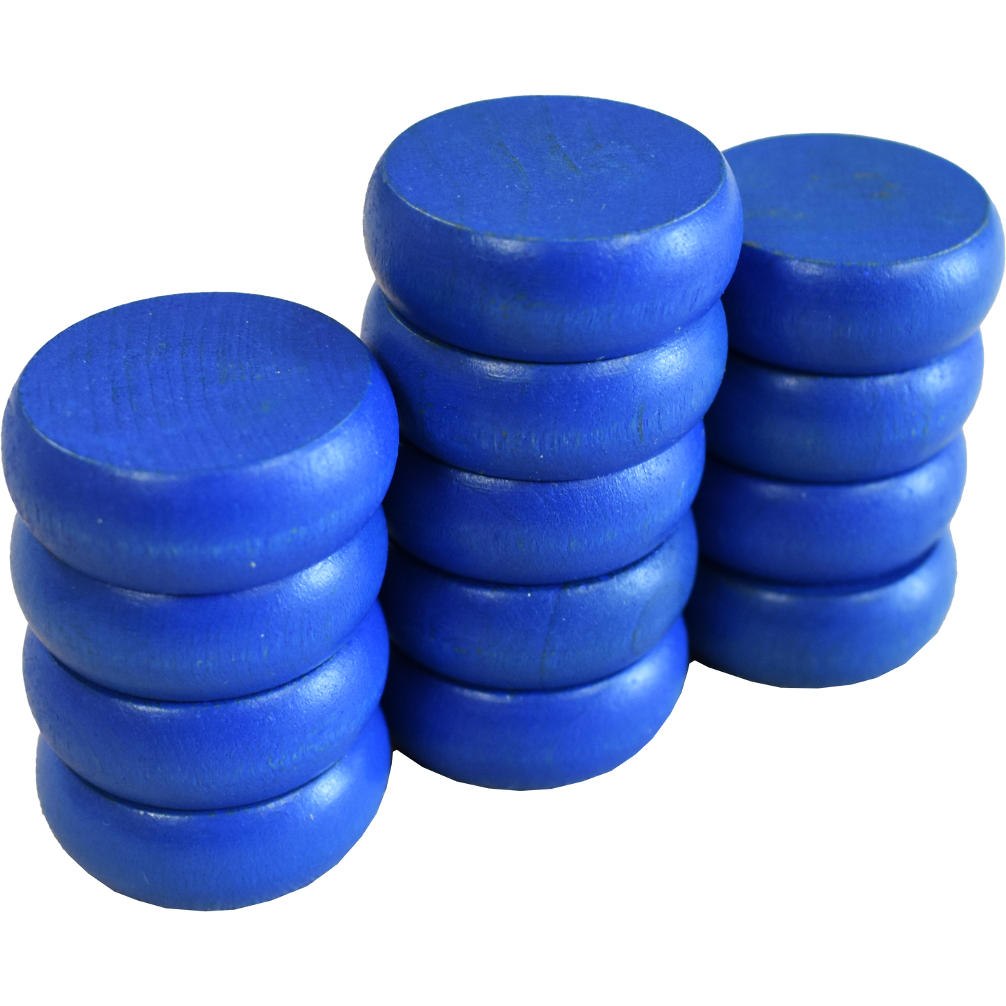 13 Mini Blue Crokinole Discs - Half Set (Shiny Finish)