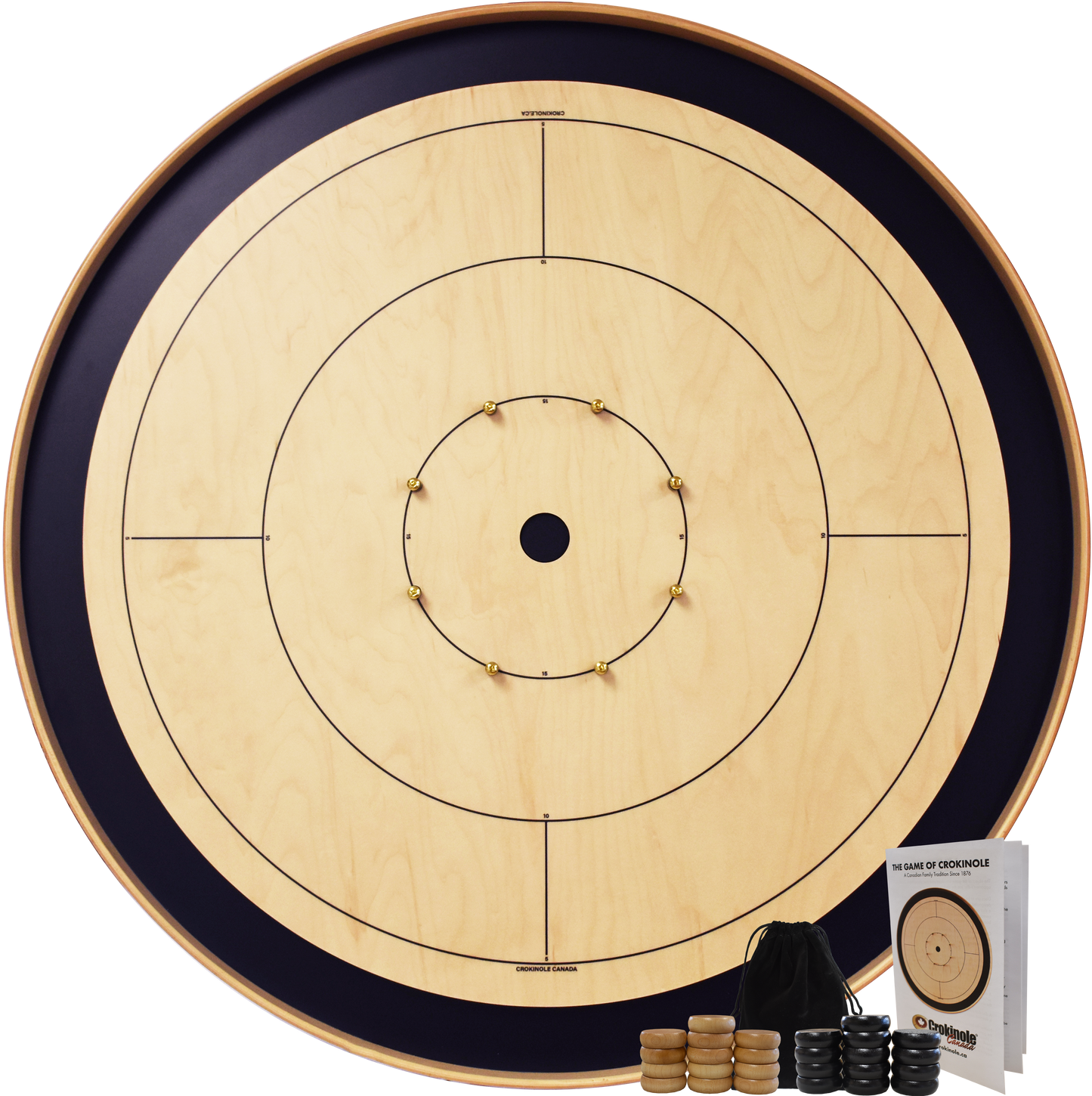 The Crokinole Canada Board - Tournament Style Crokinole Board Game Set (Meets NCA Standards)