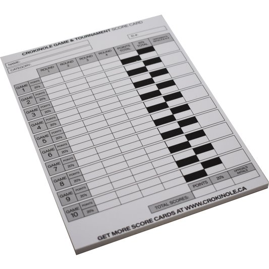 Crokinole Scoring Cards