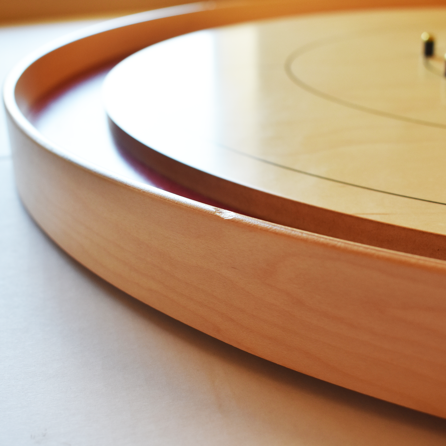 The Tracey Red Board - Tournament Style Crokinole Board Game Set (Meets NCA Standards)