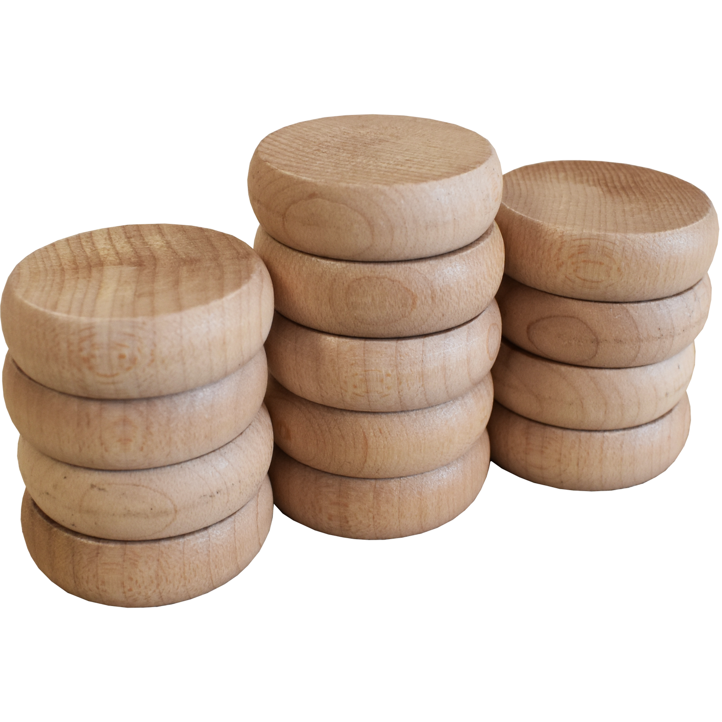 13 Large Natural Crokinole Discs - Half Set (Matte Finish)