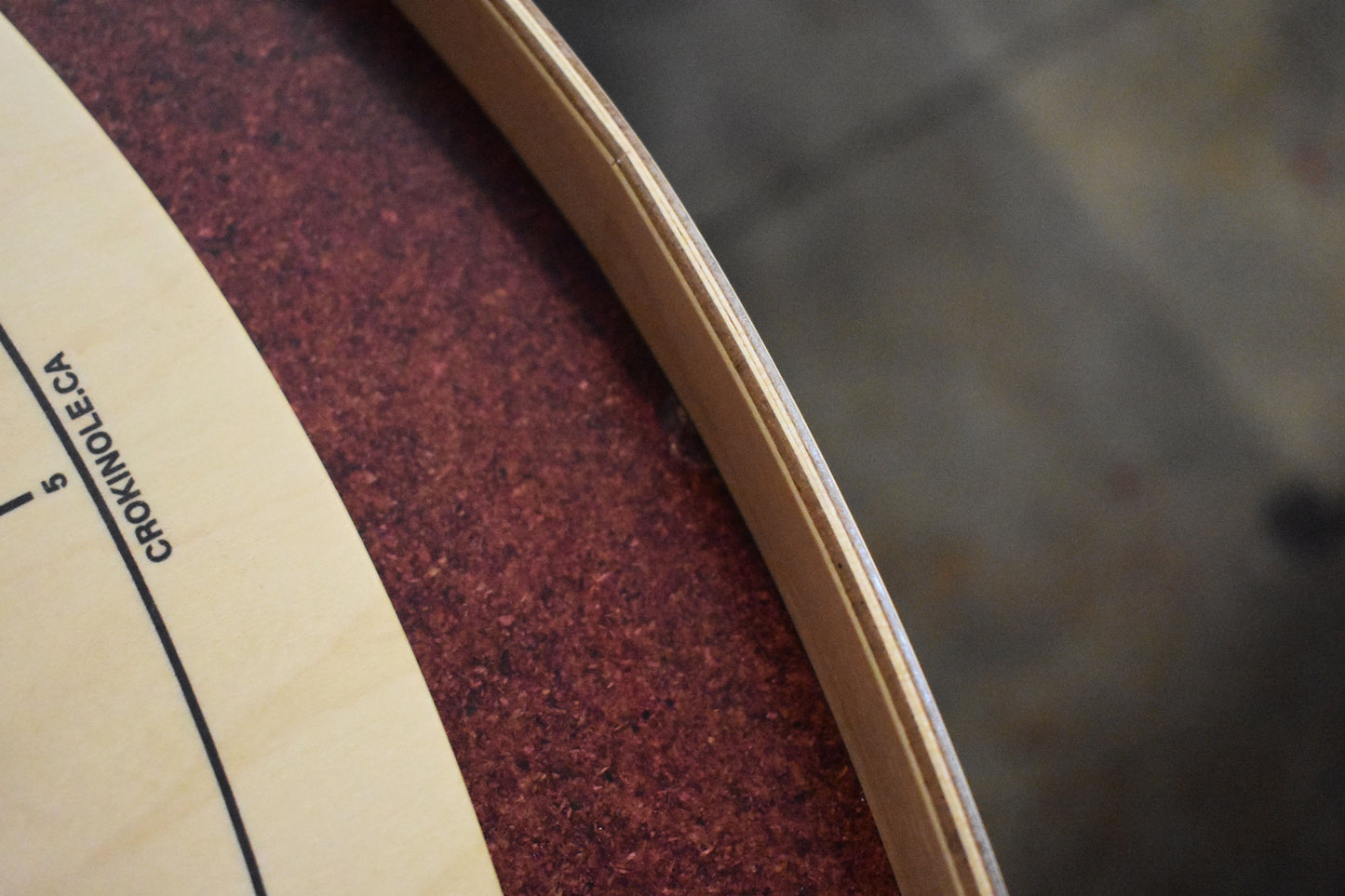 The Royal Red - Tournament Style Crokinole Board Game Set (Meets NCA Standards)