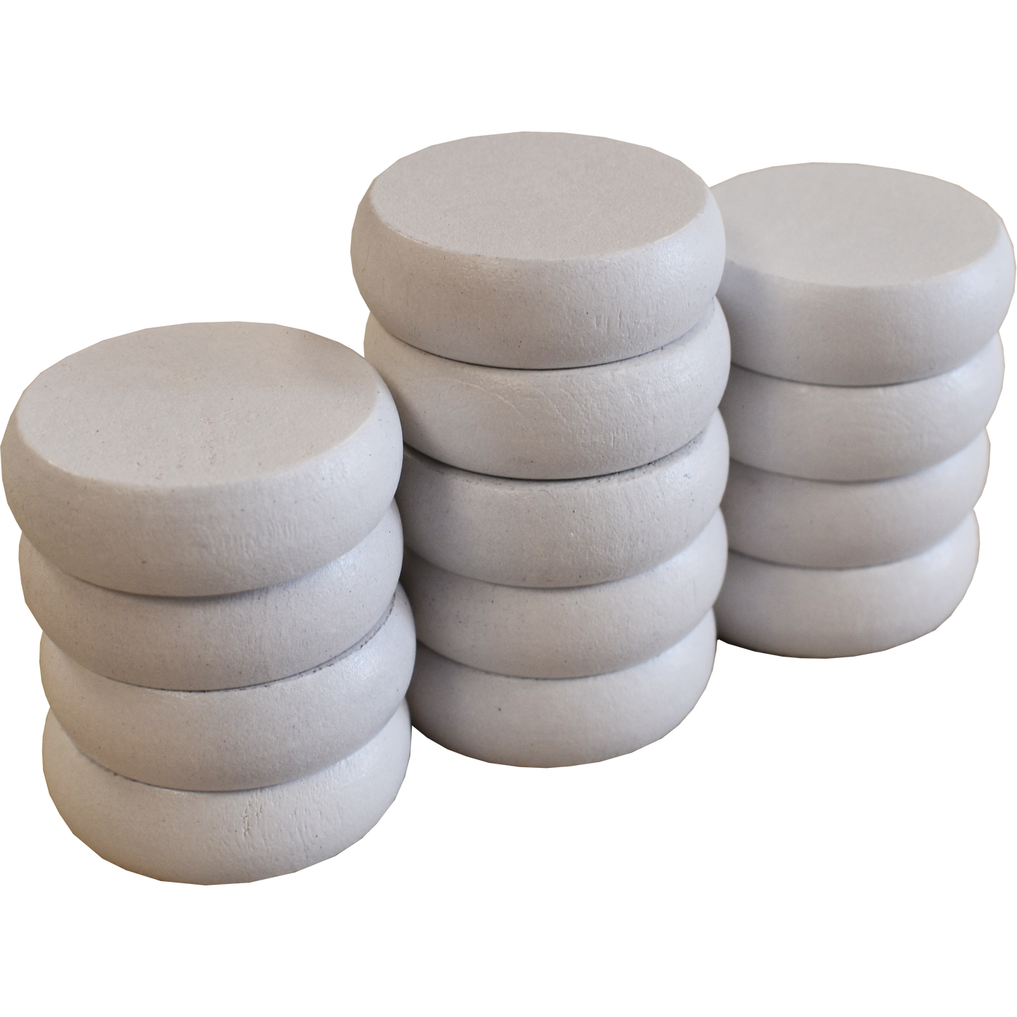 13 Large White Crokinole Discs - Half Set (Matte Finish)