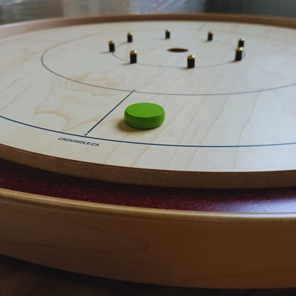 13 Lime Green Crokinole Discs (Half Set)