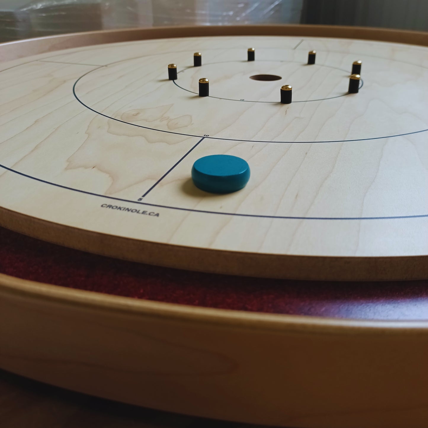 13 Light Blue Crokinole Discs (Half Set)