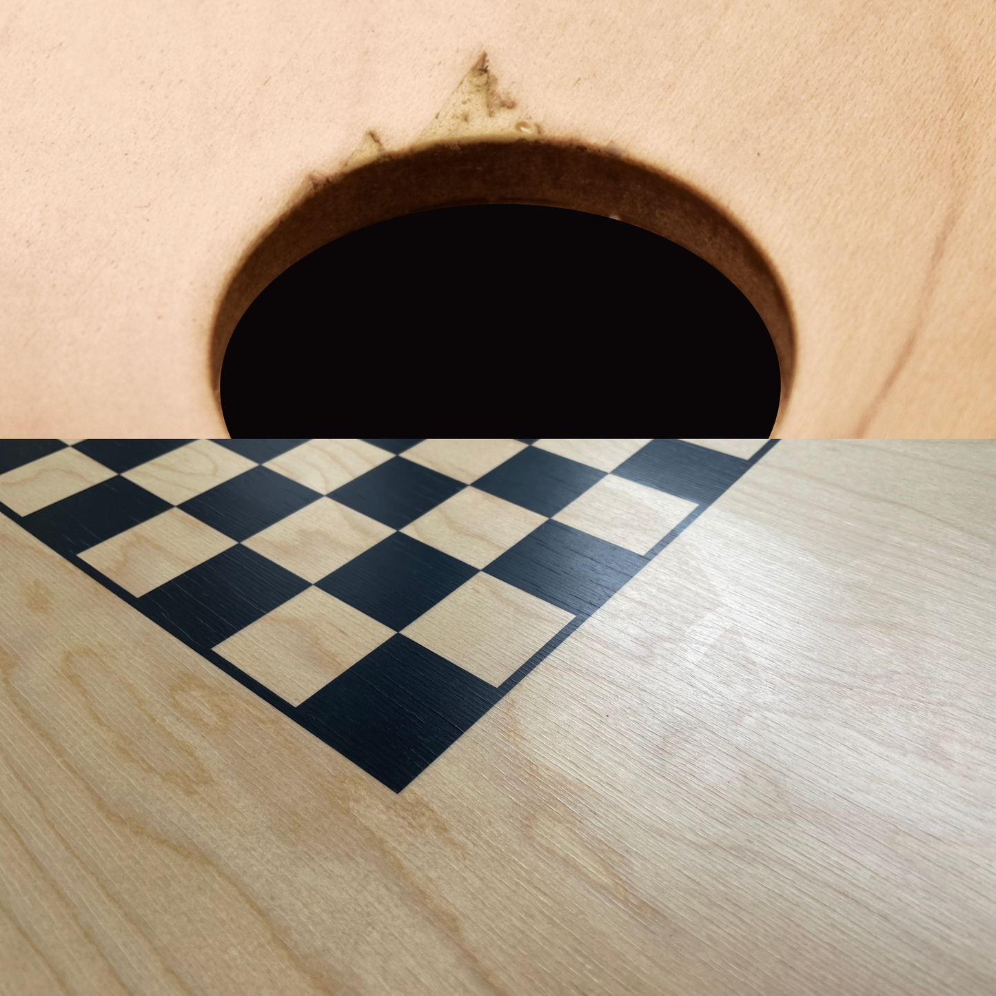 The Deluxe Walnut Rail - Traditional Octagon Crokinole Board Game Set