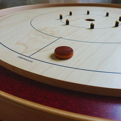 13 Walnut Stain Crokinole Discs (Half Set)