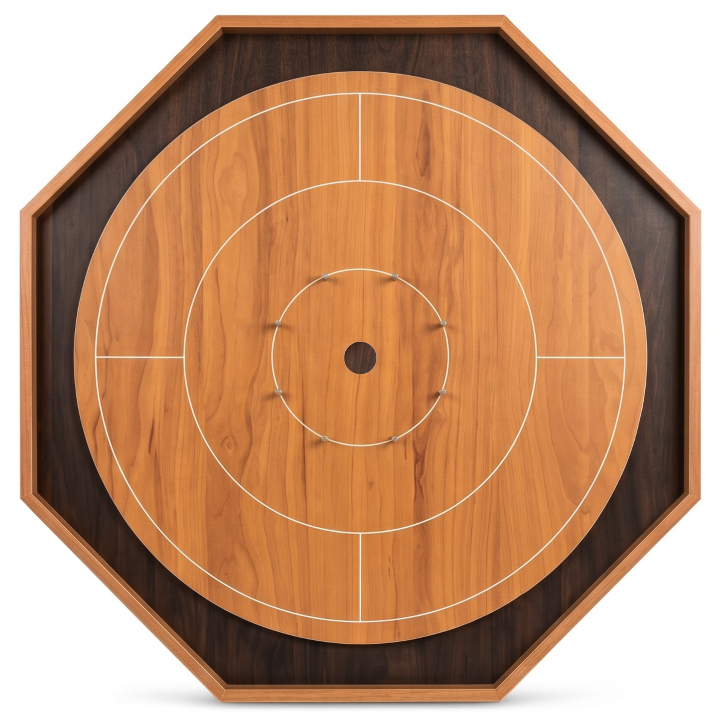 The Crokinole King - Large Traditional Crokinole Board Game Set - Tournament Size Play Surface