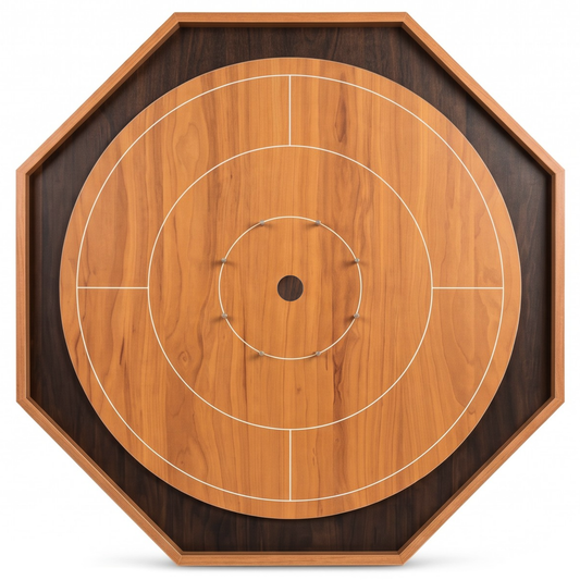 The Crokinole King - Large Traditional Crokinole Board Game Set - Tournament Size Play Surface