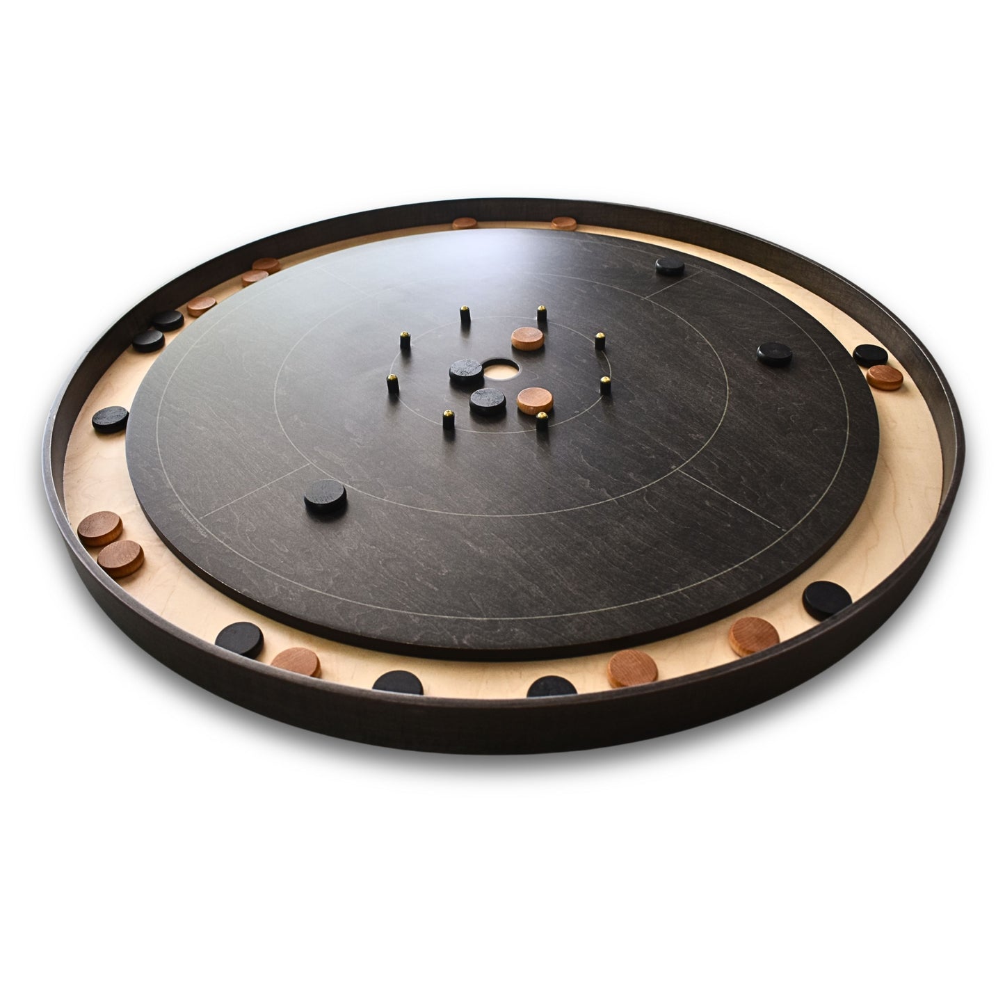 The Gray Maple - Tournament Style Crokinole Board Game Set (Meets NCA Standards)