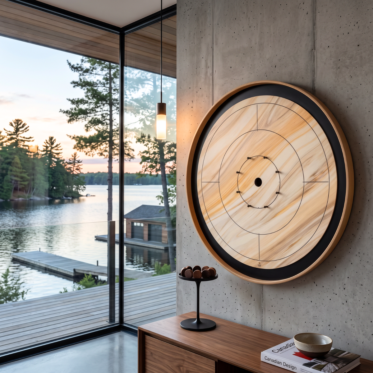 The Graceful Marble - Tournament Style Crokinole Board Game Set