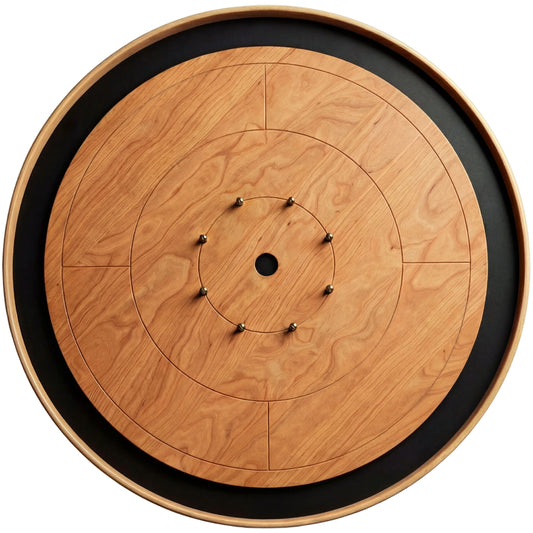 Cherry Expressions - Solid Cherry Hardwood Playing Surface Crokinole Board - Meets NCA Standards
