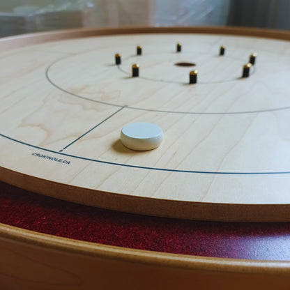 13 White Crokinole Discs (Half Set)