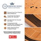 The Crokinole King - Large Traditional Crokinole Board Game Set - Tournament Size Play Surface