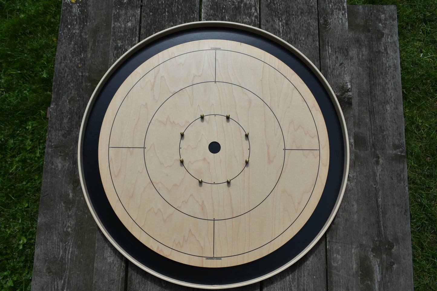 The Crokinole Canada Board (With Branding) - Tournament Board Game Set - Meets NCA Standards