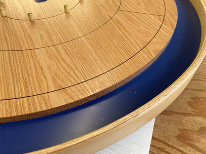 The Blue Giant - Solid Oak Hardwood Playing Surface Crokinole Board