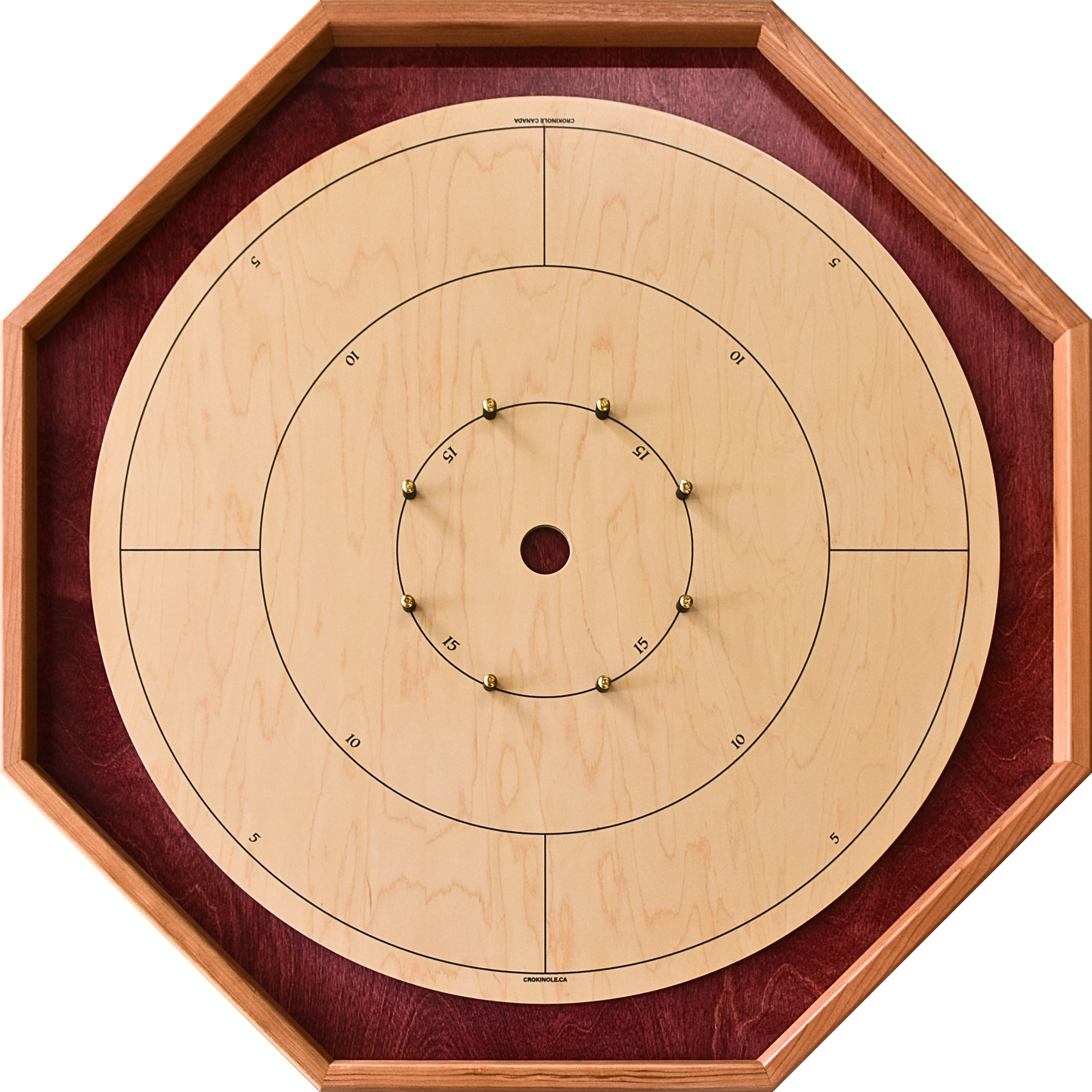 The Baltic Bircher (With SMALL Scoring Numbers) - Large Traditional Crokinole Board Game Set