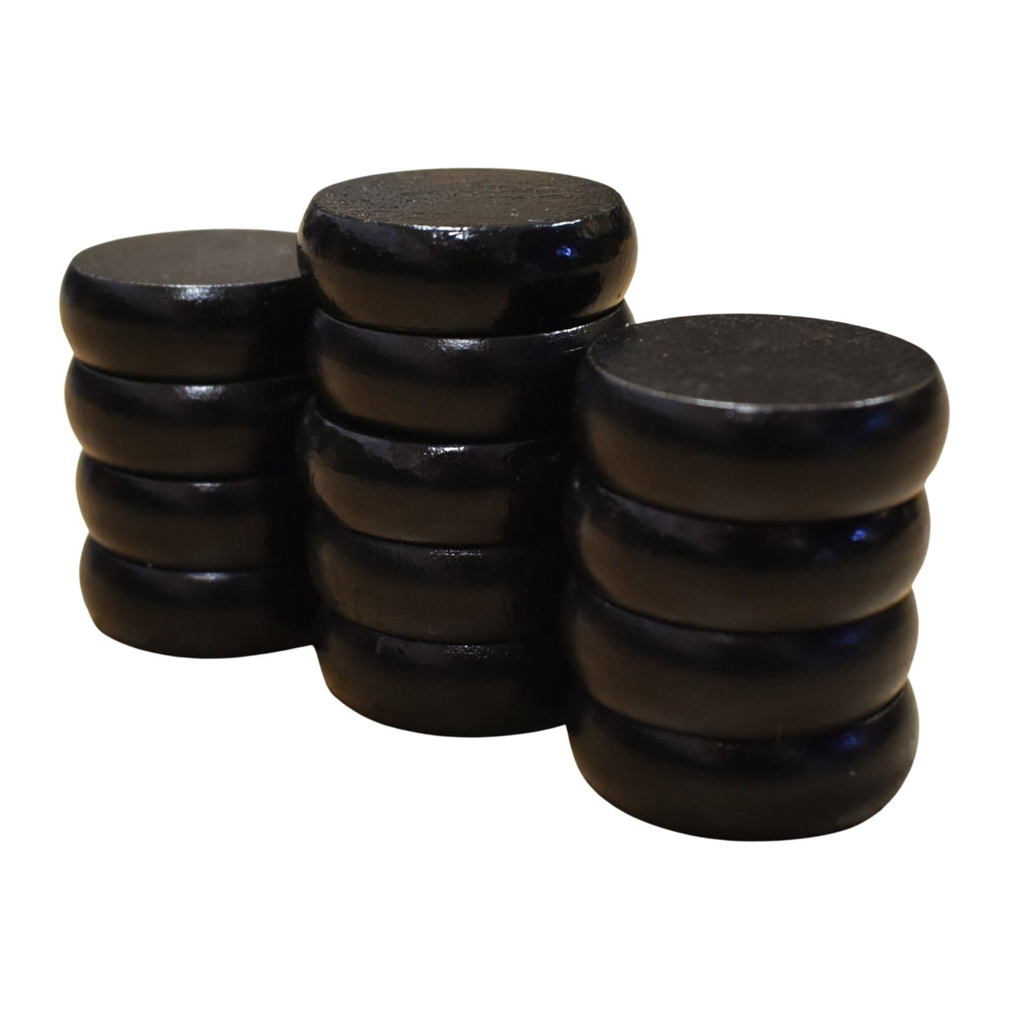 13 Black Crokinole Discs (Half Set)