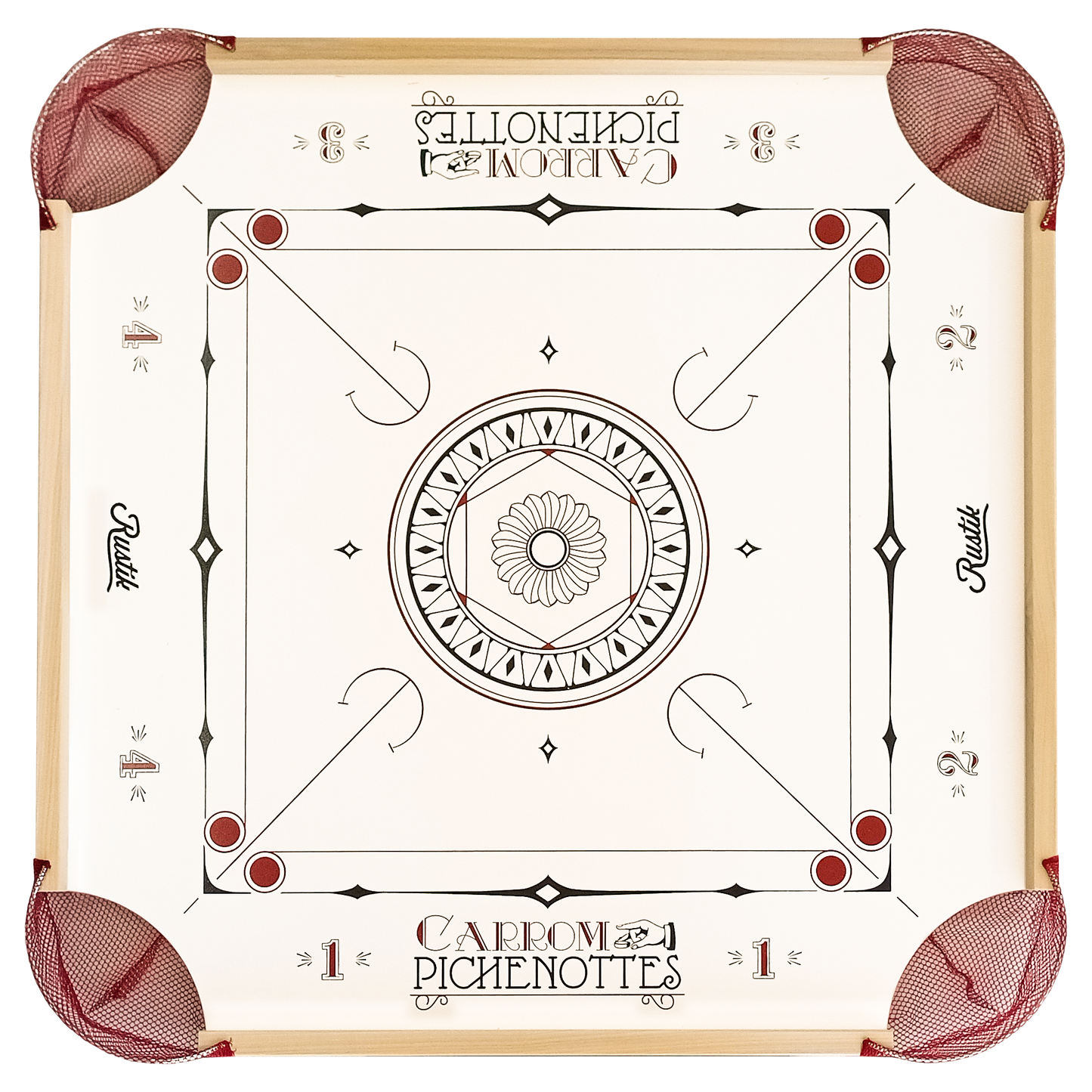 American Style - Beginner Carrom / Pinnochi Board Set