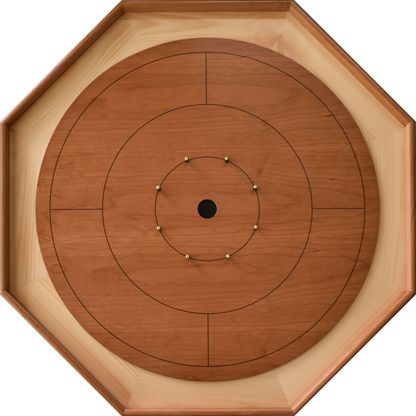 Cherry Hill Blossom - Small Traditional Style Crokinole Board Game Set