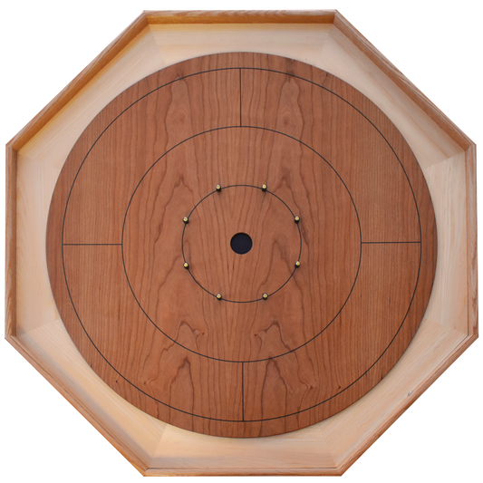 Cherry Hill Blossom - Large Traditional Crokinole Board Game Set