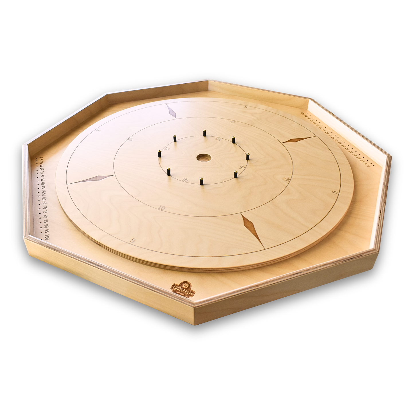 The Crokinole Master - Large Traditional Crokinole Board Game Set