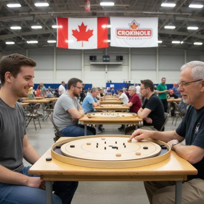 The Crokinole Canada Board (No Branding / No Checkerboard) - Tournament Board Game Set - Meets NCA Standards