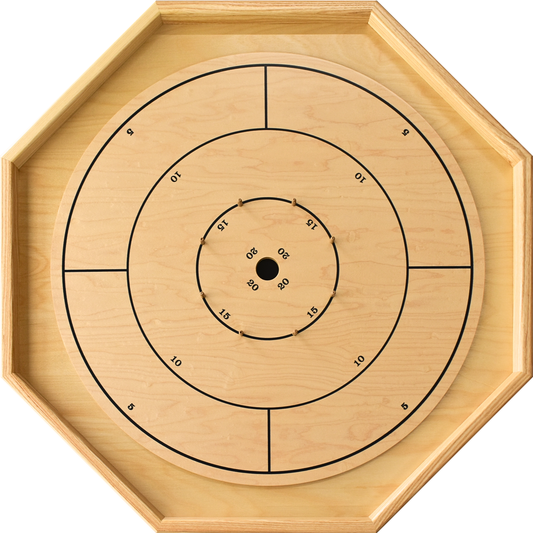 The Gold Standard - Traditional Octagon Crokinole Board Game Set