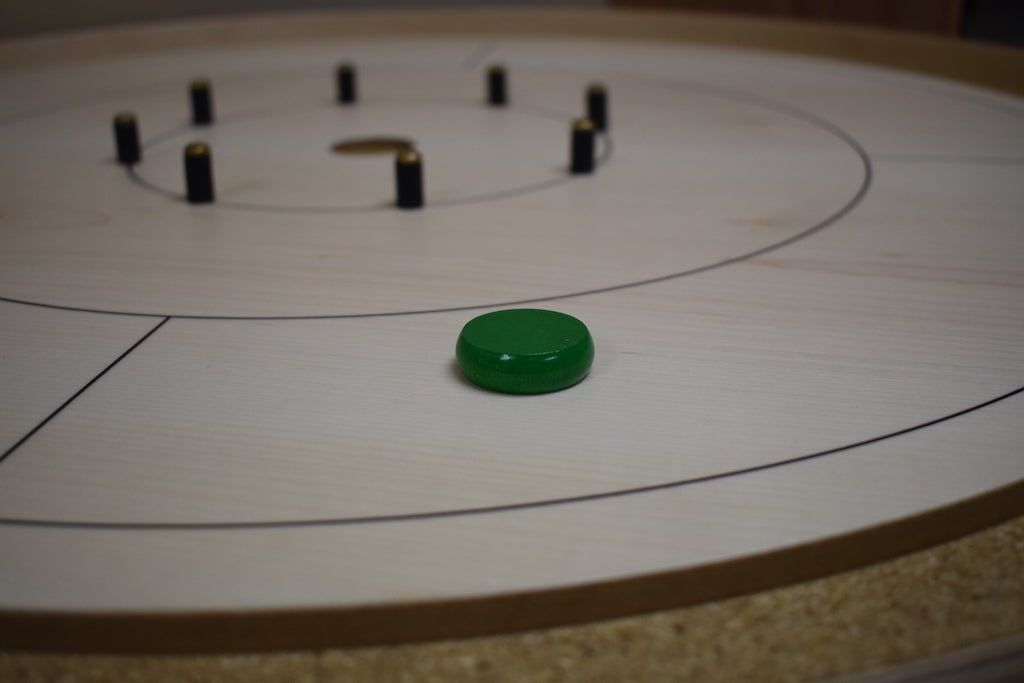 13 Green Crokinole Discs (Half Set)