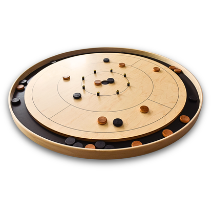 The Crokinole Canada Board (No Branding / No Checkerboard) - Tournament Board Game Set - Meets NCA Standards