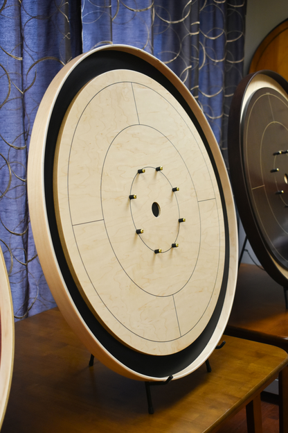 The Crokinole Canada Board (No Branding / No Checkerboard) - Tournament Board Game Set - Meets NCA Standards