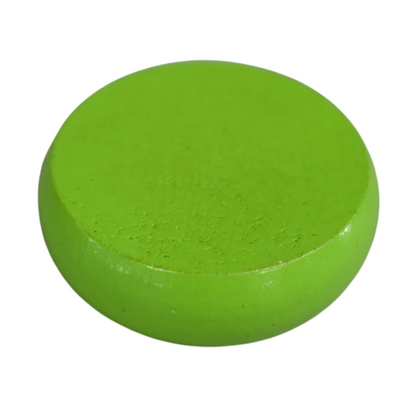 13 Lime Green Crokinole Discs (Half Set)