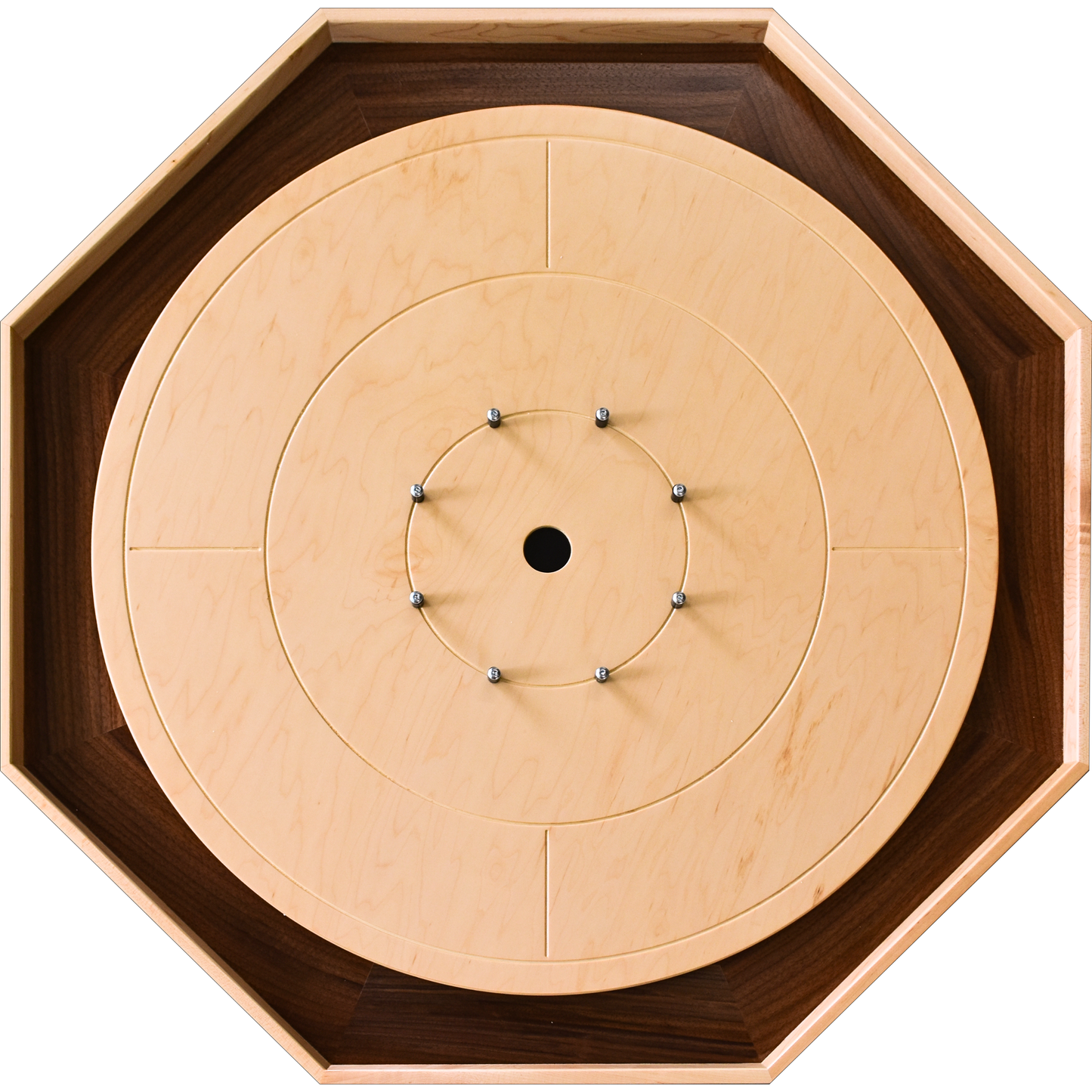 The Mountie - Large Traditional Crokinole Board Game Set