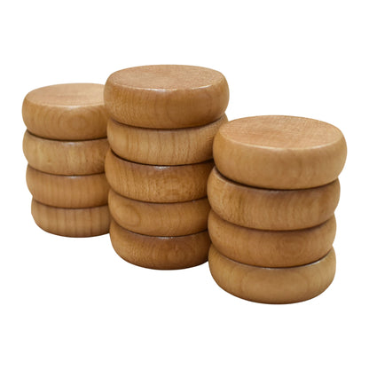 13 Natural Crokinole Discs (Half Set)