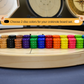 Crokinole Board For Beginners - Shiraz Cherry & Maple Melamine - Traditional Crokinole Board Game Set