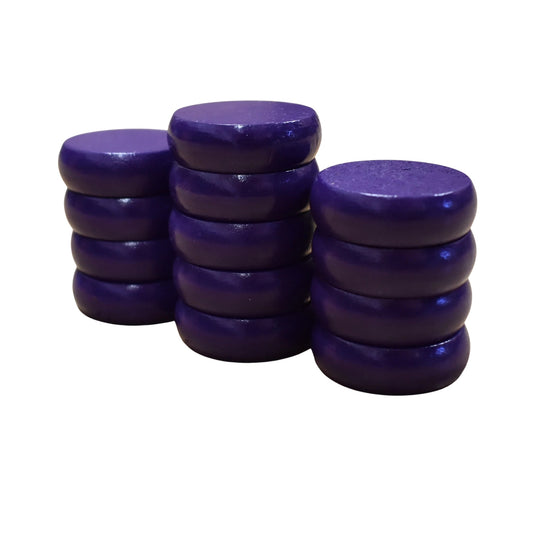 13 Purple Crokinole Discs (Half Set)