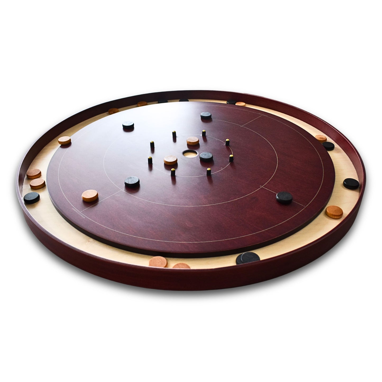 The Red Maple - Tournament Style Crokinole Board Game Set (Meets NCA Standards)