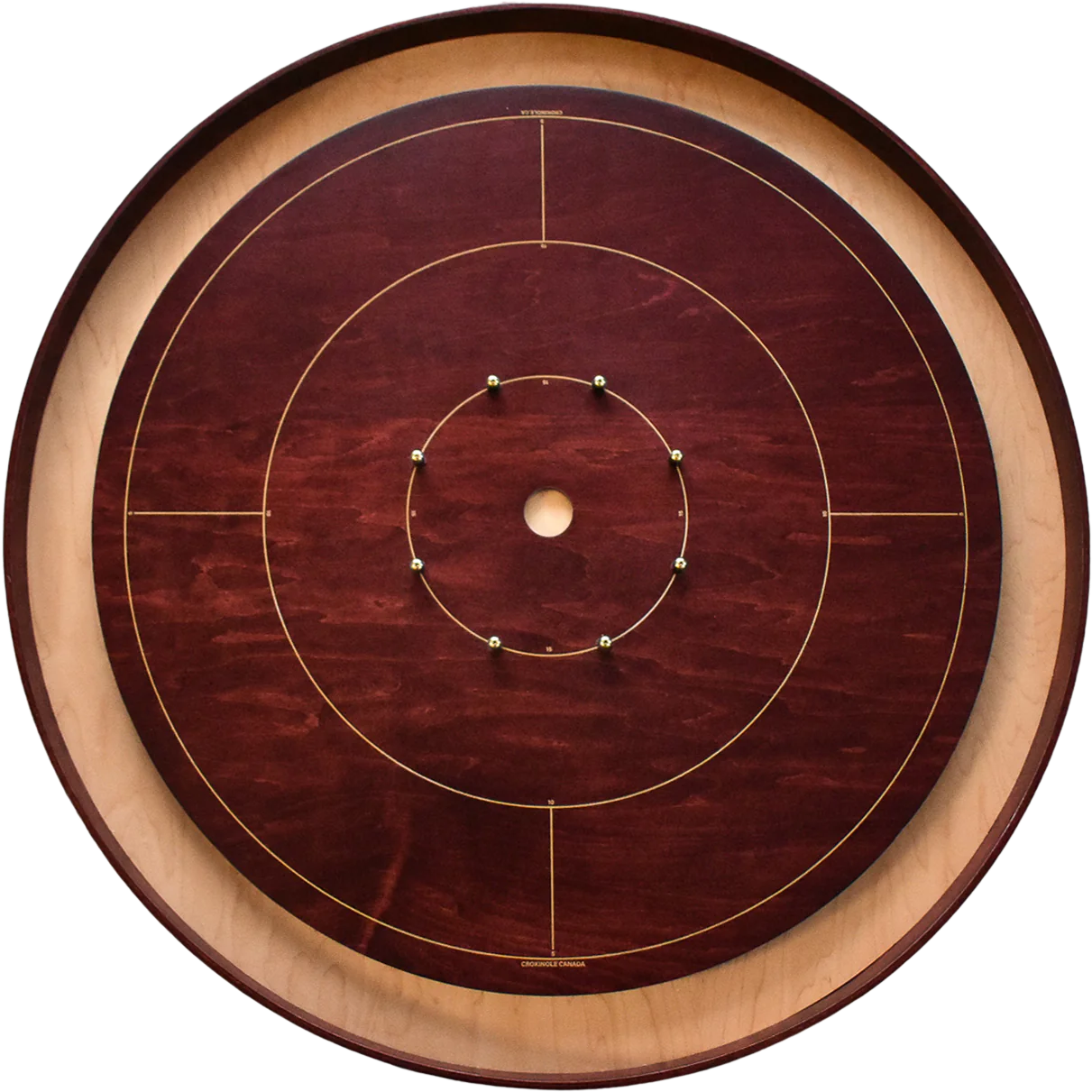 The Red Maple - Tournament Style Crokinole Board Game Set (Meets NCA Standards)