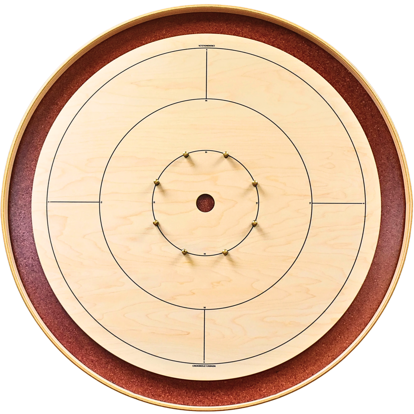 The Royal Red (Light-Stained Ditch) - Tournament Crokinole Board Game Set - Meets NCA Standards (Clearance)